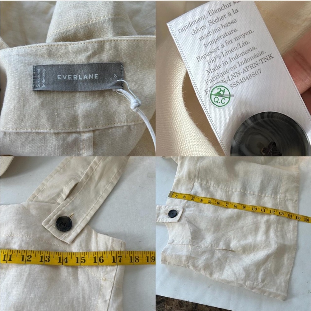 NWT Everlane Apron Linen Tank size 8. - Picture 7 of 8